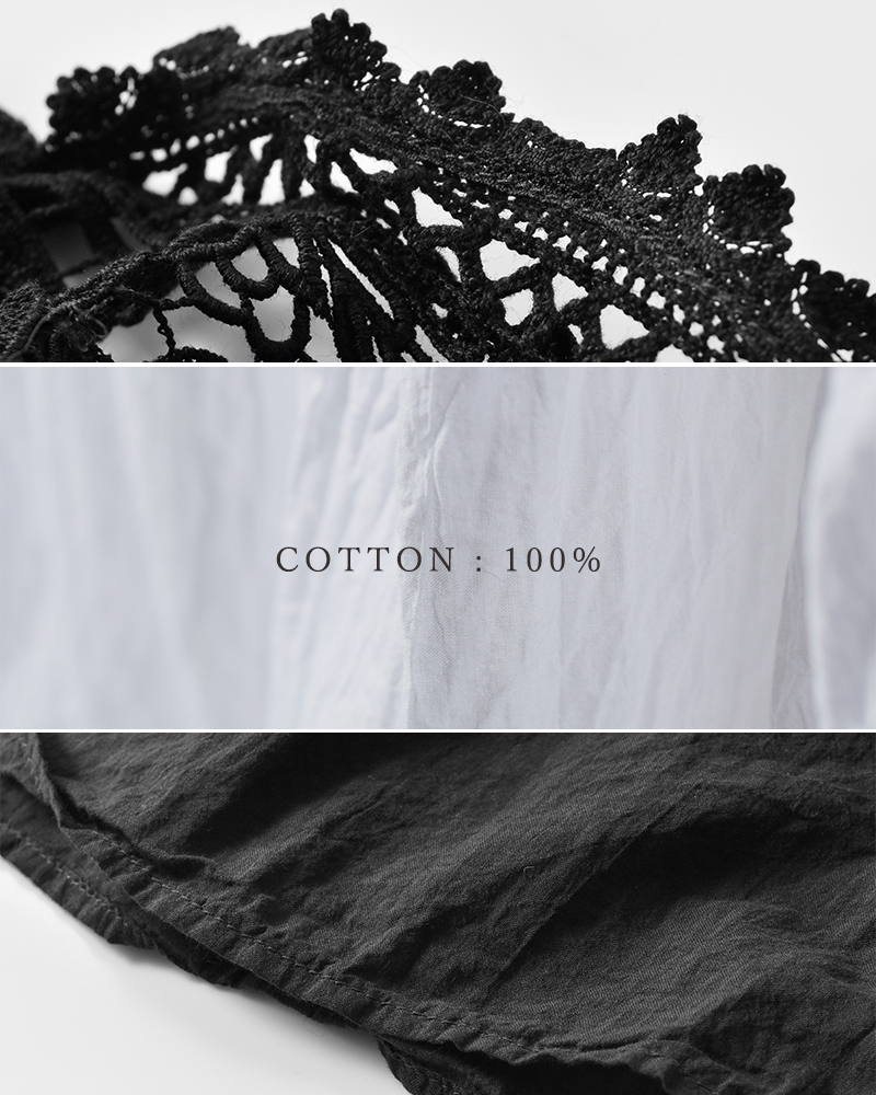 bon vieux temps(ボンビュータン)コットンローンレーススタンドカラーブラウス31184