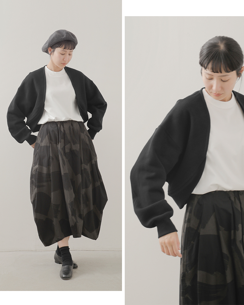 HAVERSACK(ハバーサック)コットンアズマ裏毛ドルマンボレロ312521