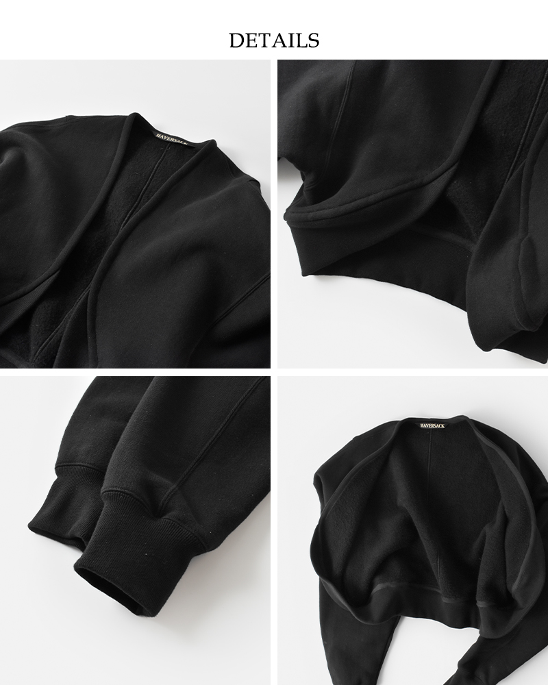 HAVERSACK(ハバーサック)コットンアズマ裏毛ドルマンボレロ312521