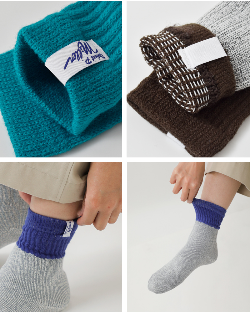 MILLER(ミラー)1Pボリュームパイルクルーソックス316c