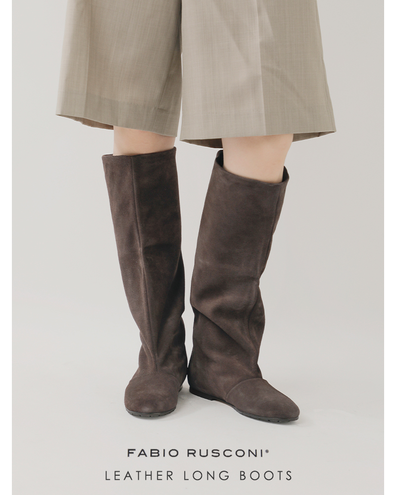 FABIO RUSCONI(ファビオルスコーニ)レザーロングブーツ3208