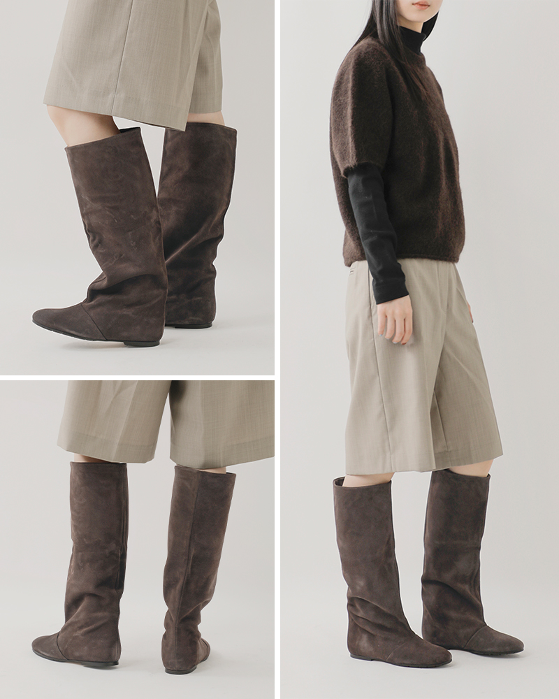 FABIO RUSCONI(ファビオルスコーニ)レザーロングブーツ3208