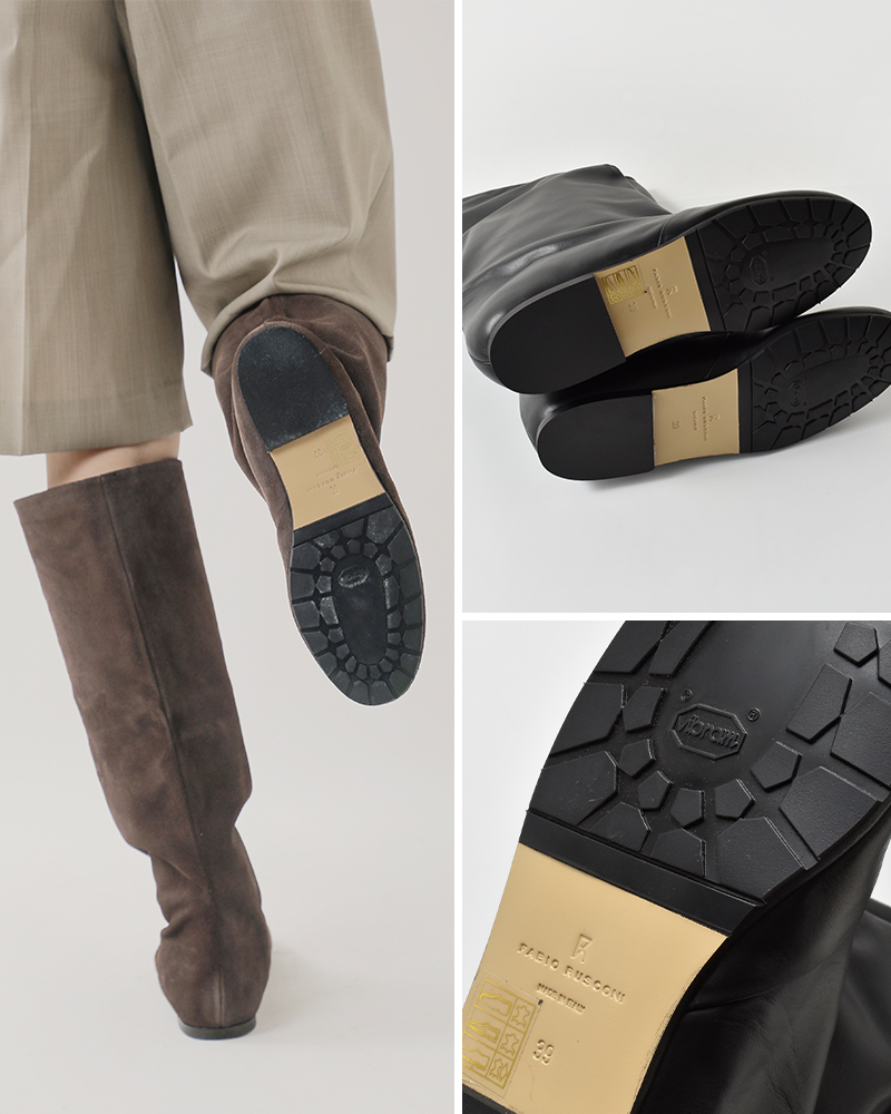 FABIO RUSCONI(ファビオルスコーニ)レザーロングブーツ3208