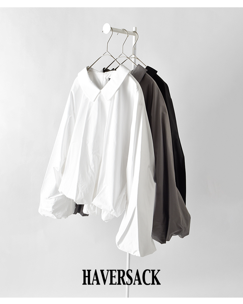 HAVERSACK ハバーサック コットン 80サテン ラウンドカラー