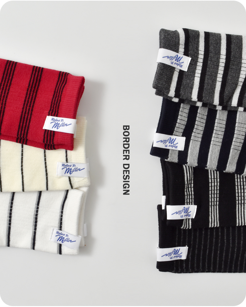 MILLER(ミラー)1Pボーダークルーソックス326c