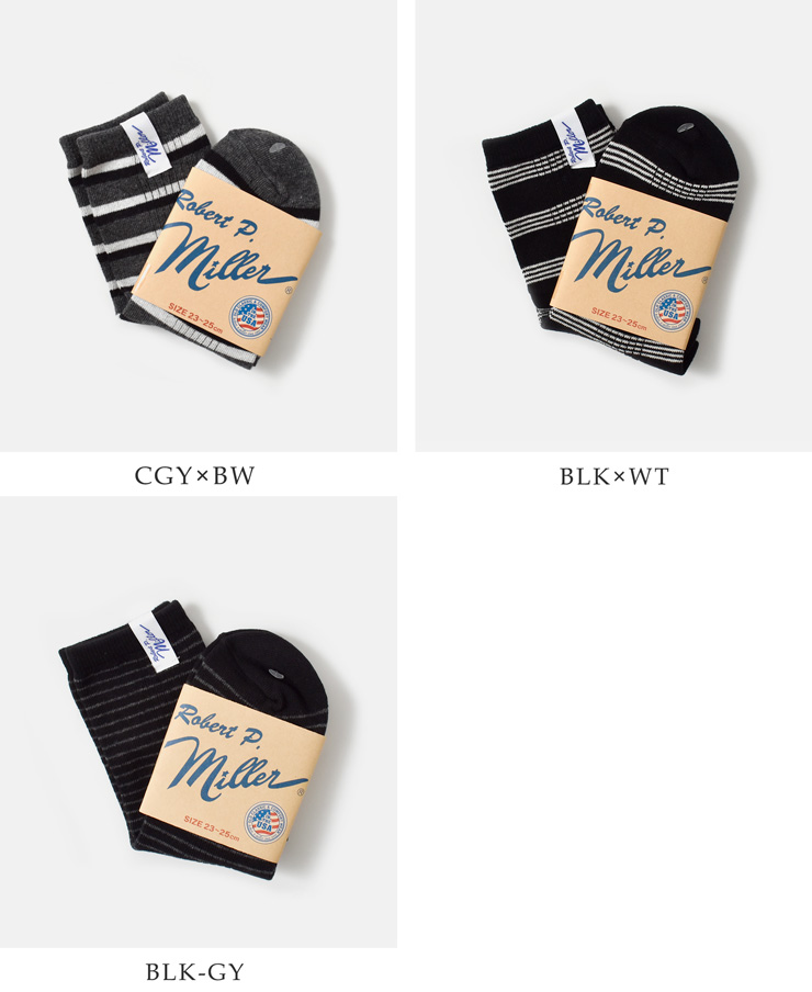 MILLER(ミラー)1Pボーダークルーソックス326c