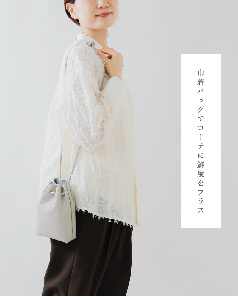 FERCHI(フェルチ)ドラーロレザー巾着ショルダーバッグ32910