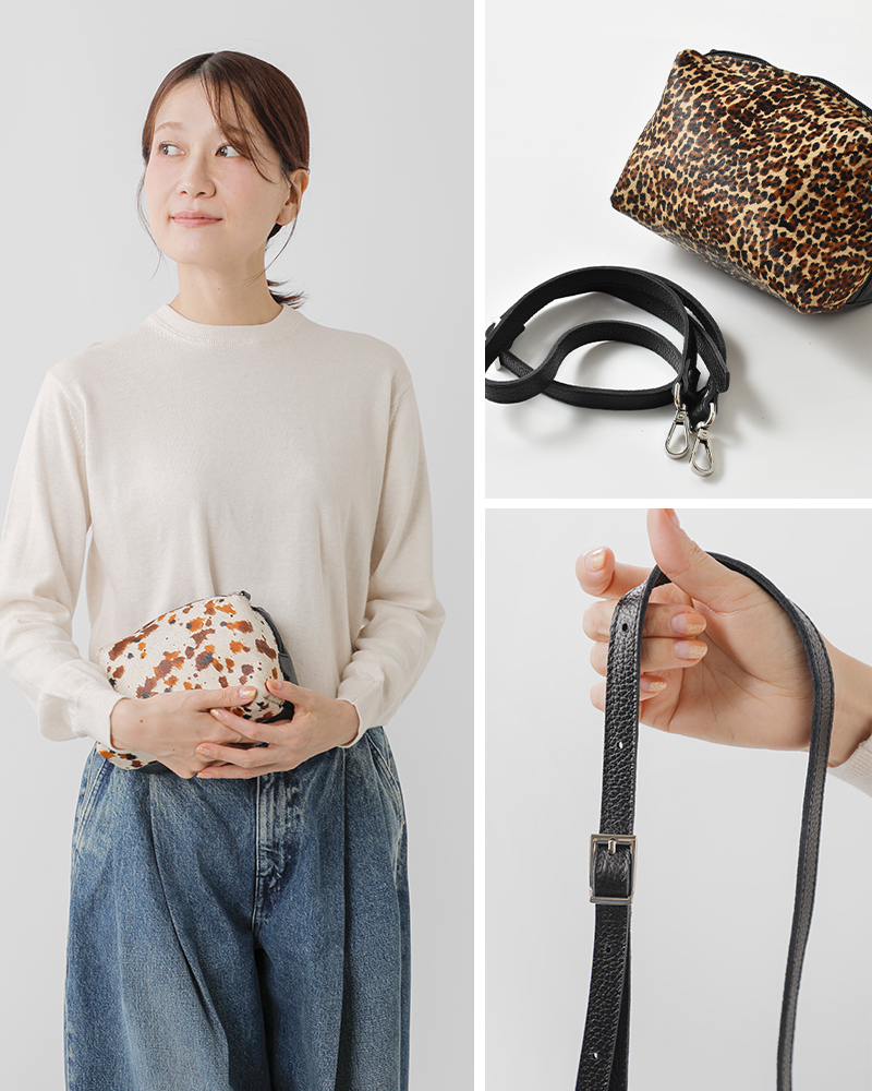 FERCHI(フェルチ)カウレザーハラコショルダーバッグ33009