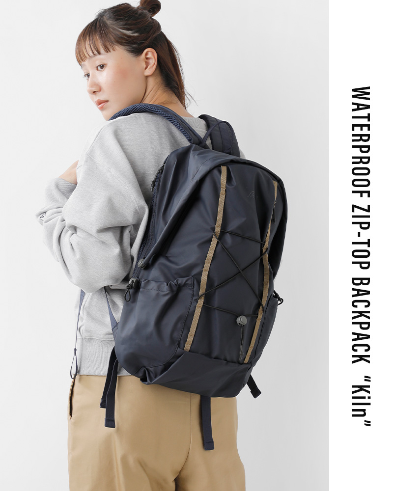 ELLIKER(エリカー) 防水 ジップ トップ バックパック 22L “Kiln