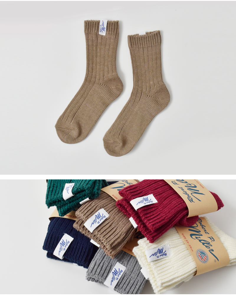 MILLER(ミラー)1Pクルーソックス347c