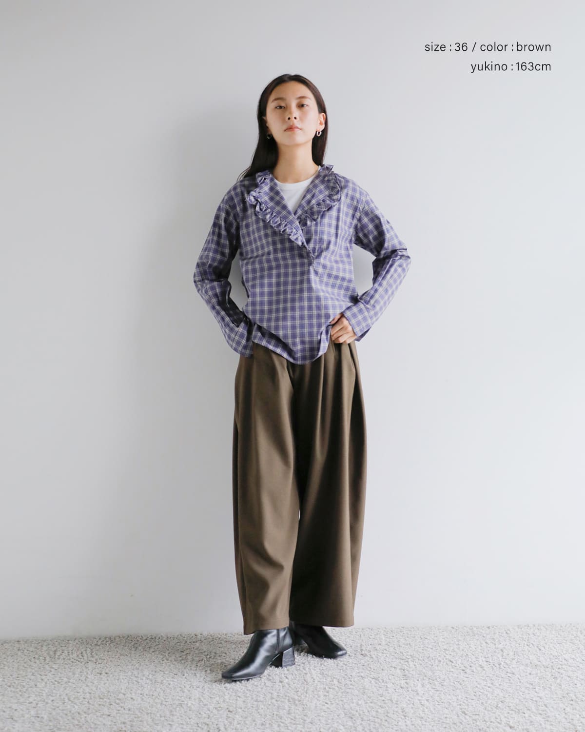 CHIGNON(シニヨン)サイドタックワイドパンツ 3655-237mk