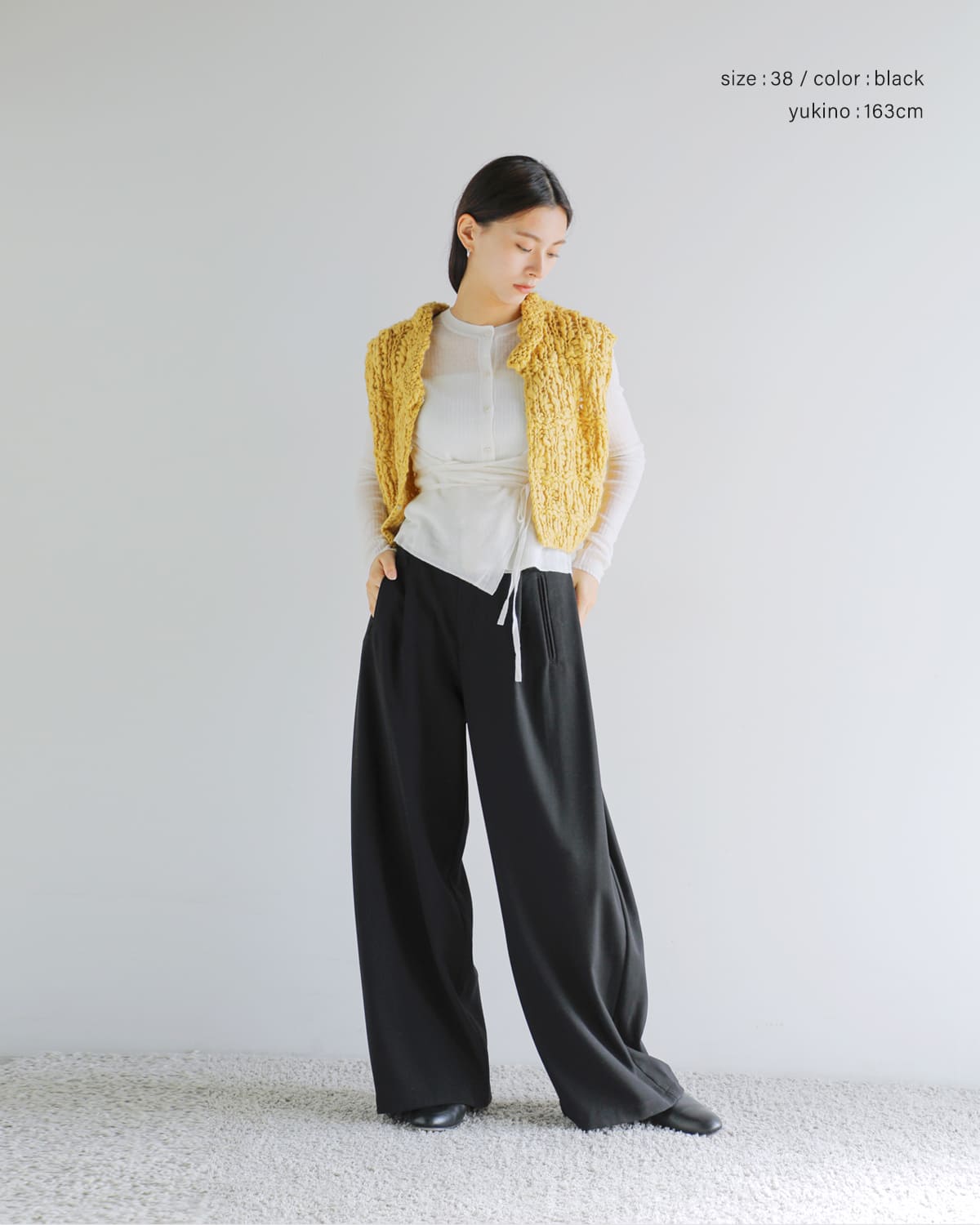 CHIGNON(シニヨン)サイドタックワイドパンツ 3655-237mk