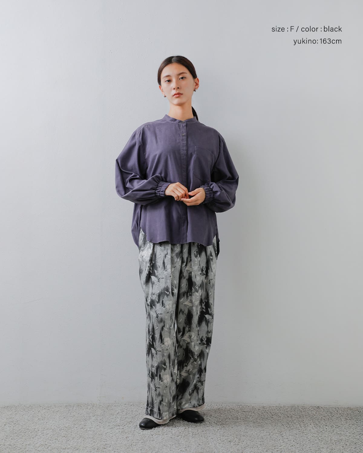 CHIGNON(シニヨン)ワッシャーサテンプリントパンツ 3755-253mk