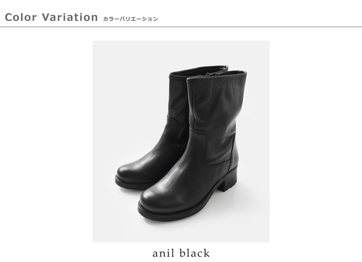 VELOZ(ヴェロス)カウレザーサイドジップミドルブーツ3840