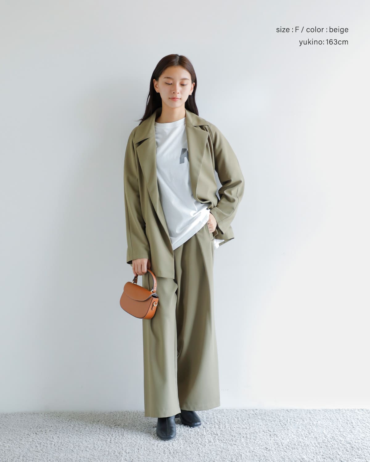 CHIGNON(シニヨン)エステルクロスマニッシュパンツ 3854-029mk