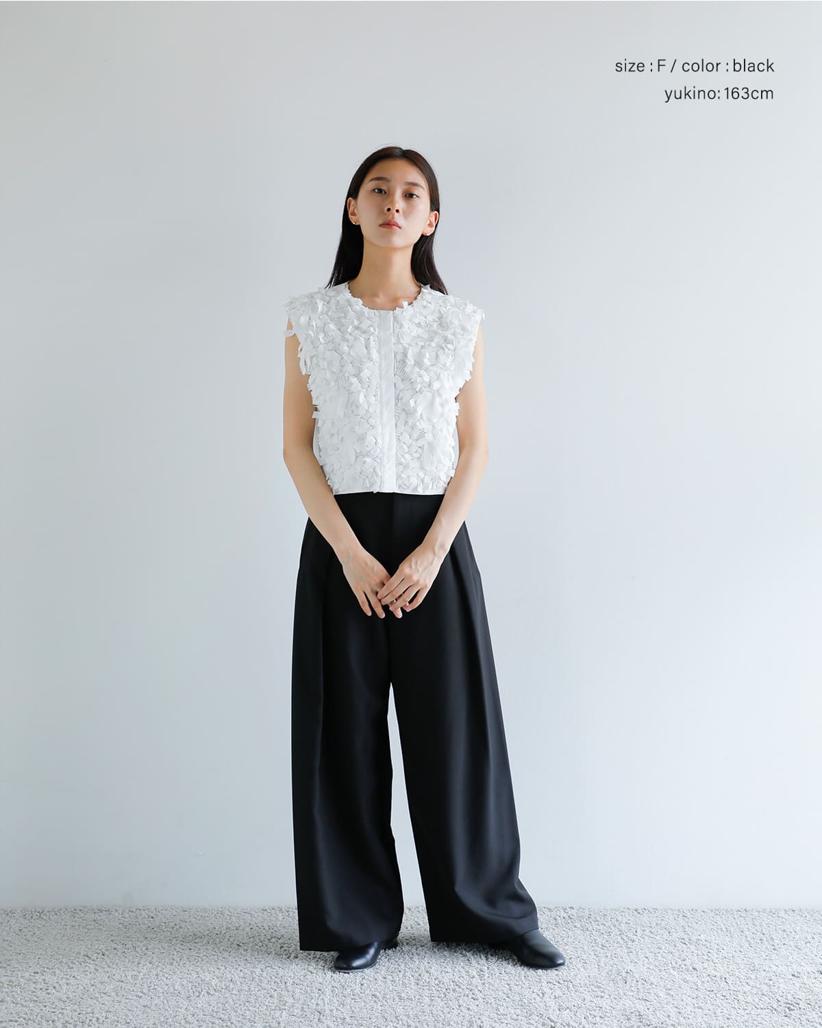 よん CHIGNON シニヨン エステルクロス マニッシュ パンツ 3854-029mk