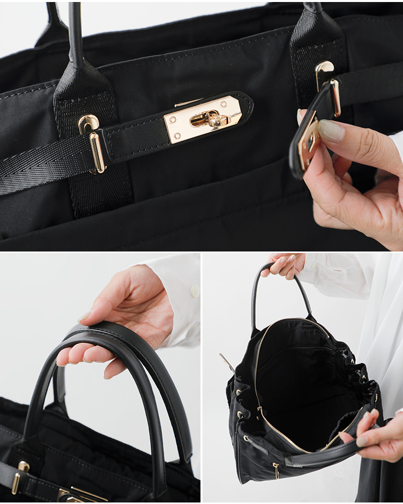 story.(ストーリー)撥水加工2wayベルテッドトートバッグLサイズ3a-1723-4