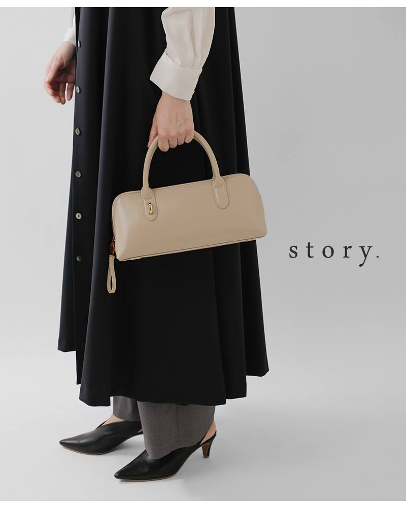みつ ガゼルのショルダーバッグ story. ストーリー カウスプリットレザー 2way オブロン ハンド