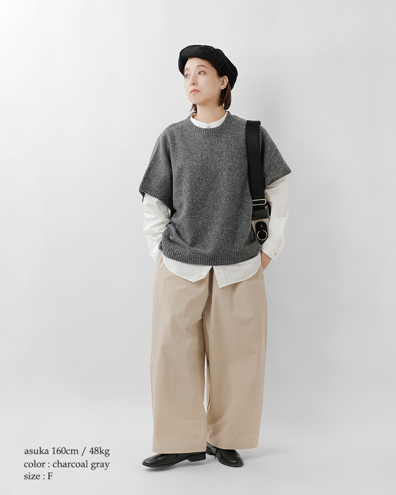 MidiUmi(ミディウミ)クルーネックコクーンベスト“crewneckcocoonvest”4-72938454