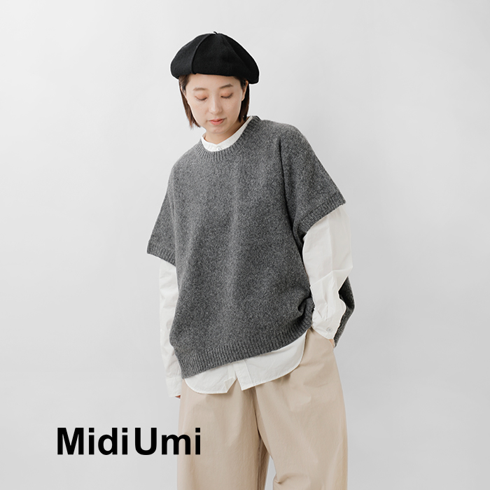 MidiUmi(ミディウミ)クルーネックコクーンベスト“crewneckcocoonvest”4-72938454