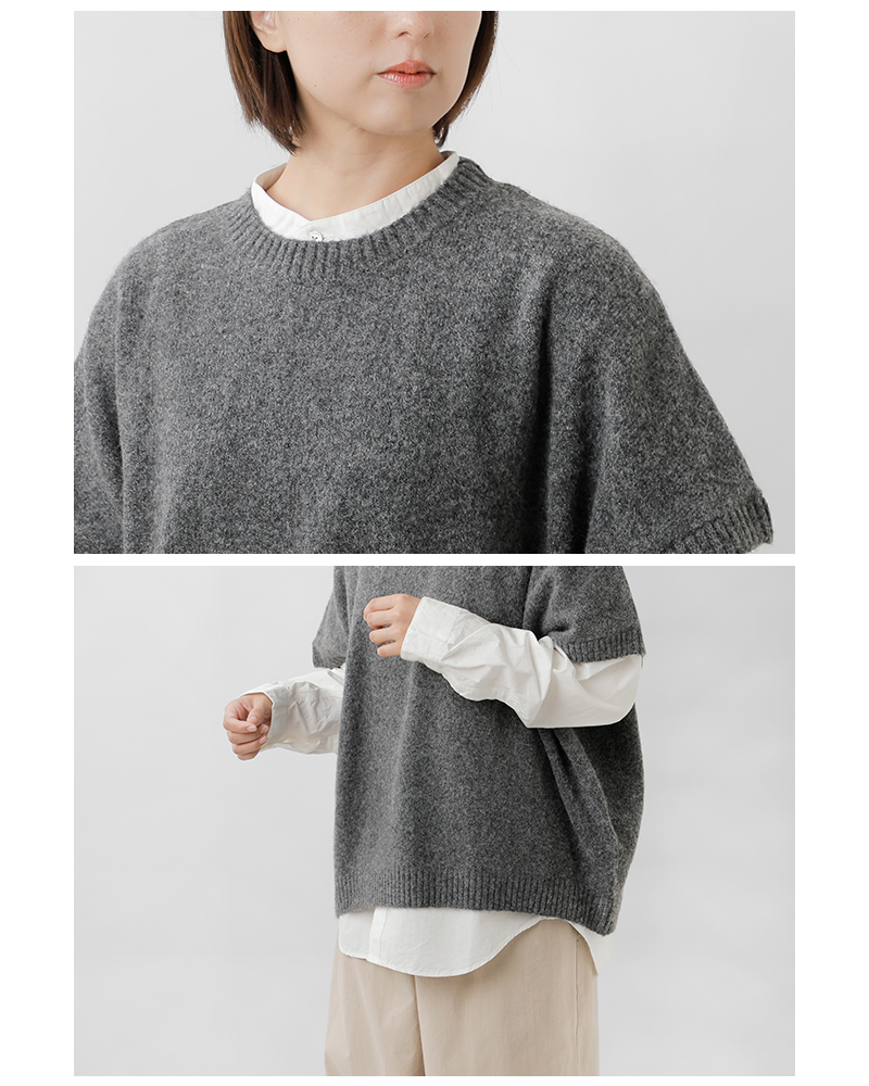 MidiUmi(ミディウミ)クルーネックコクーンベスト“crewneckcocoonvest”4-72938454