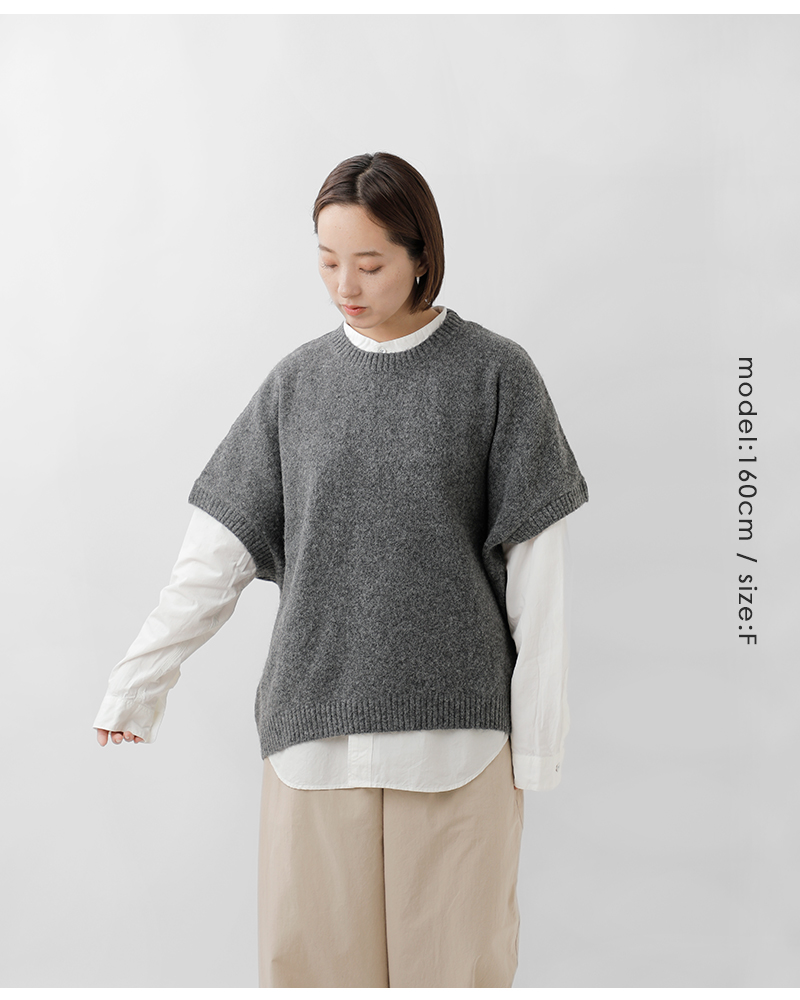 MidiUmi(ミディウミ)クルーネックコクーンベスト“crewneckcocoonvest”4-72938454