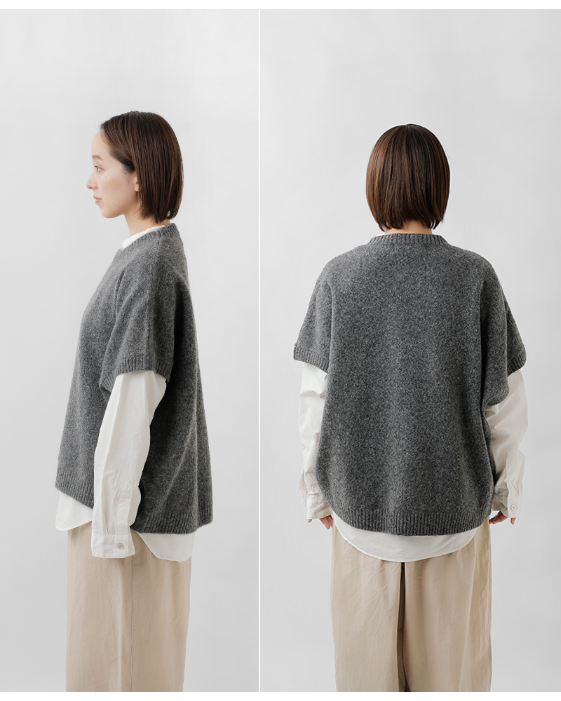 MidiUmi(ミディウミ)クルーネックコクーンベスト“crewneckcocoonvest”4-72938454