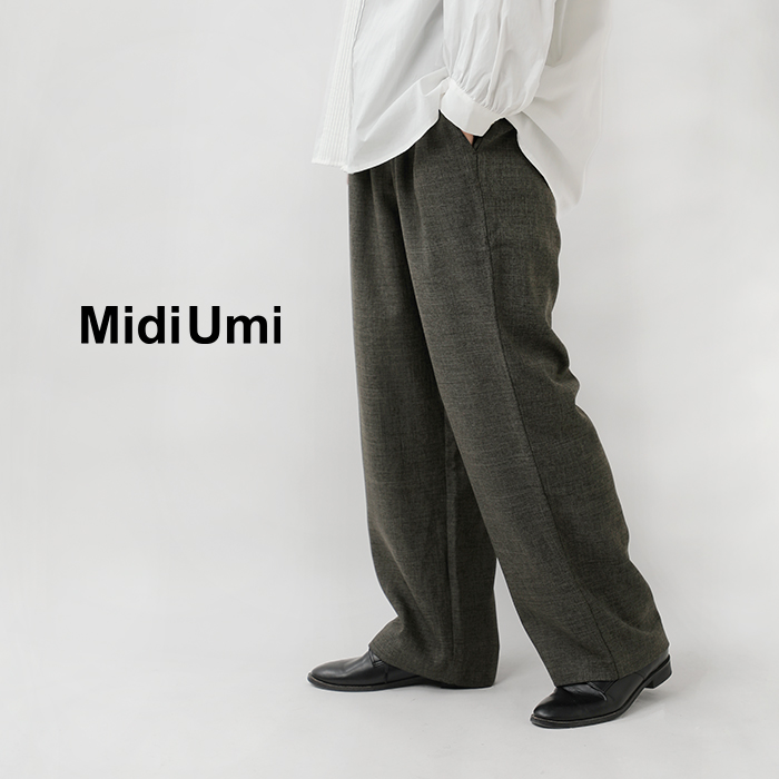 MidiUmi(ミディウミ)ワイドスラックスパンツ“wideslacksPT”4-760013