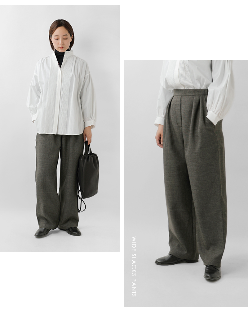 MidiUmi(ミディウミ)ワイドスラックスパンツ“wideslacksPT”4-760013