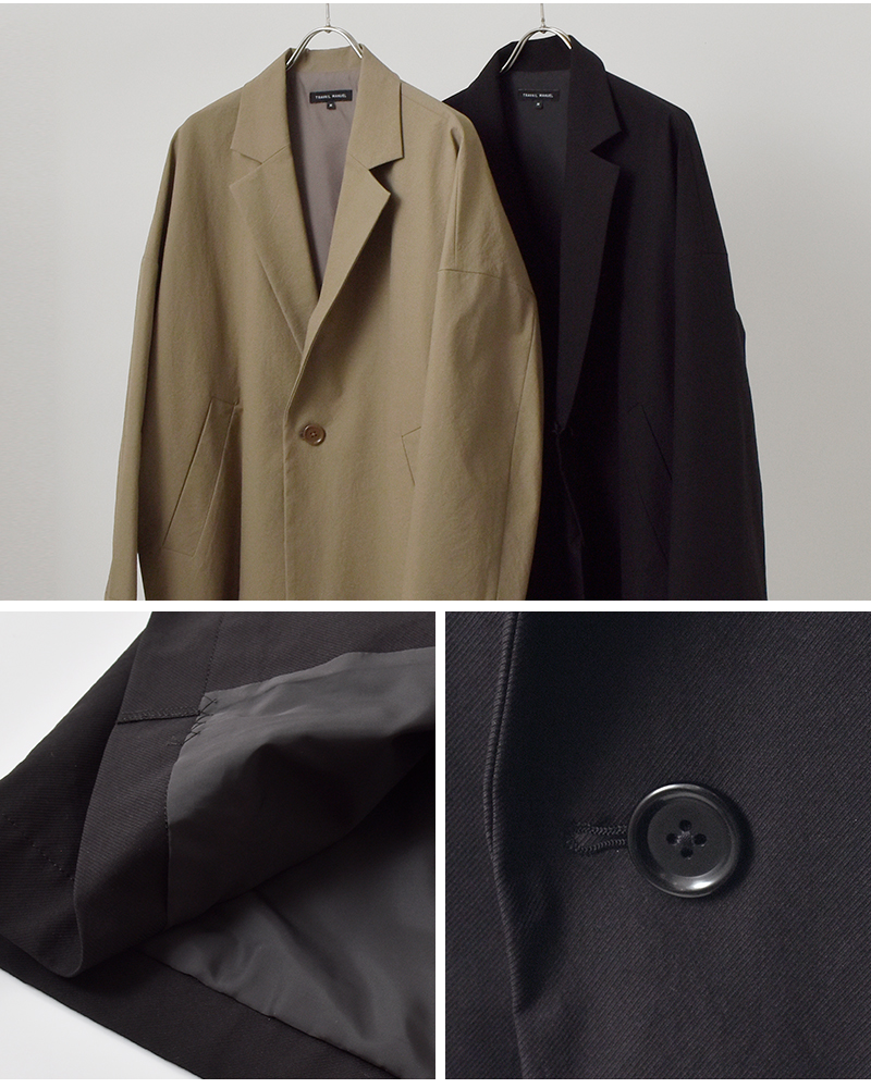 TRAVAIL MANUEL(トラバイユマニュアル)ハイスペックチノテーラードハーフコート4017