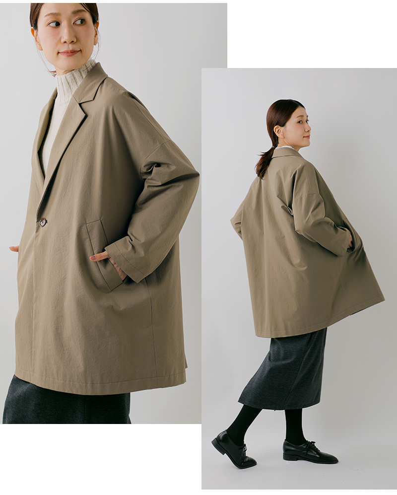 TRAVAIL MANUEL(トラバイユマニュアル)ハイスペックチノテーラードハーフコート4017