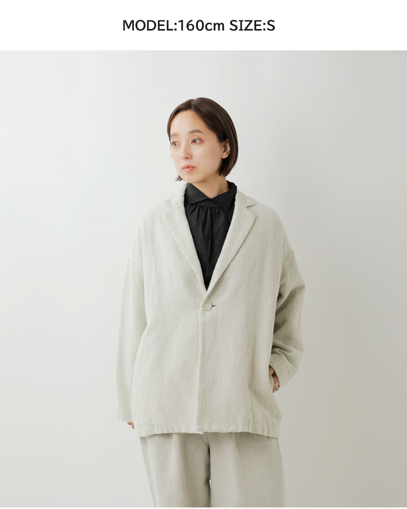 TRAVAIL MANUEL(トラバイユマニュアル)ウールリネンミルドラスティックジャケット4019