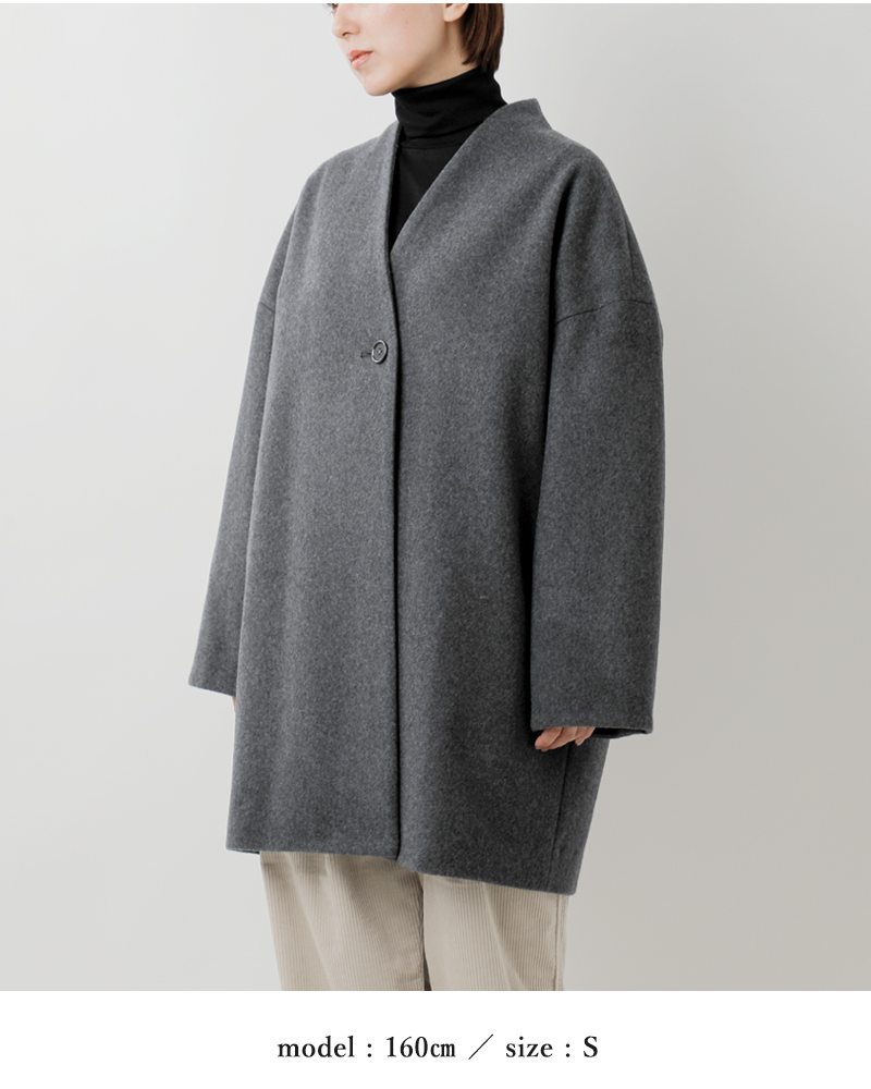 TRAVAIL MANUEL(トラバイユマニュアル)ウールビーバーネイプカラーハーフコート4020