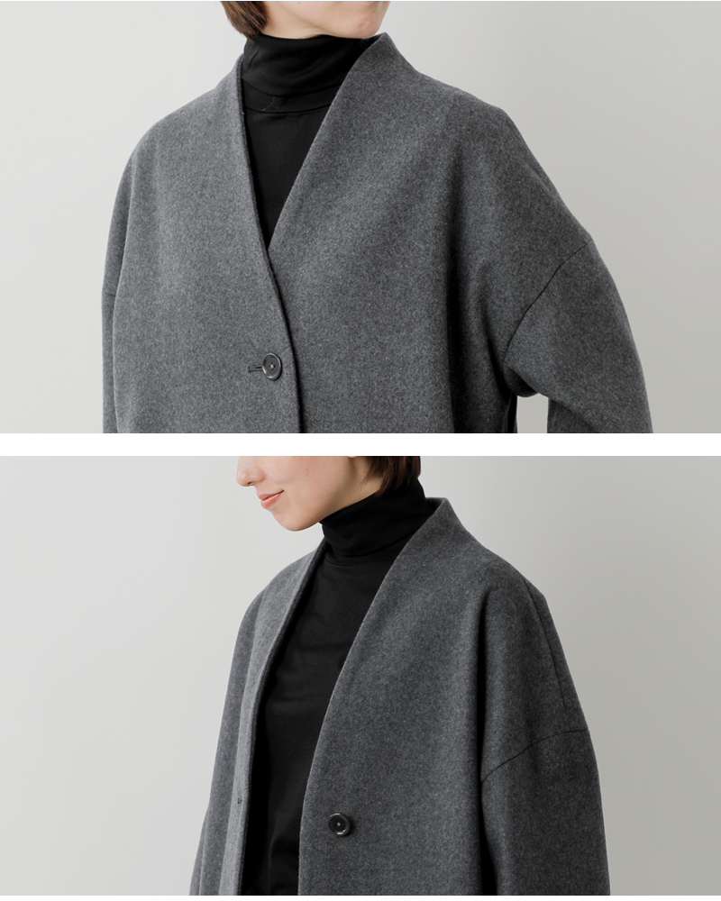 TRAVAIL MANUEL(トラバイユマニュアル)ウールビーバーネイプカラーハーフコート4020