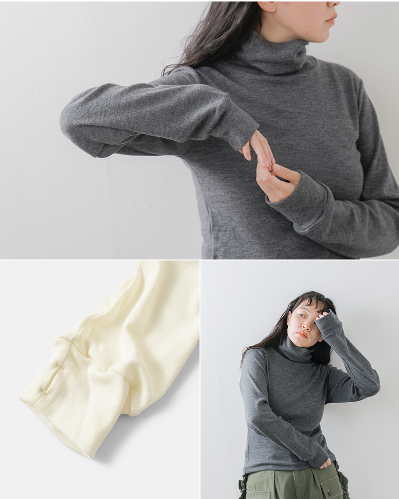 HAVERSACK(ハバーサック)ウールフライスタートルネックプルオーバー412521