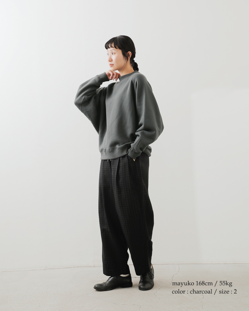 HAVERSACK(ハバーサック)裏起毛スウェットラグランプルオーバー412522