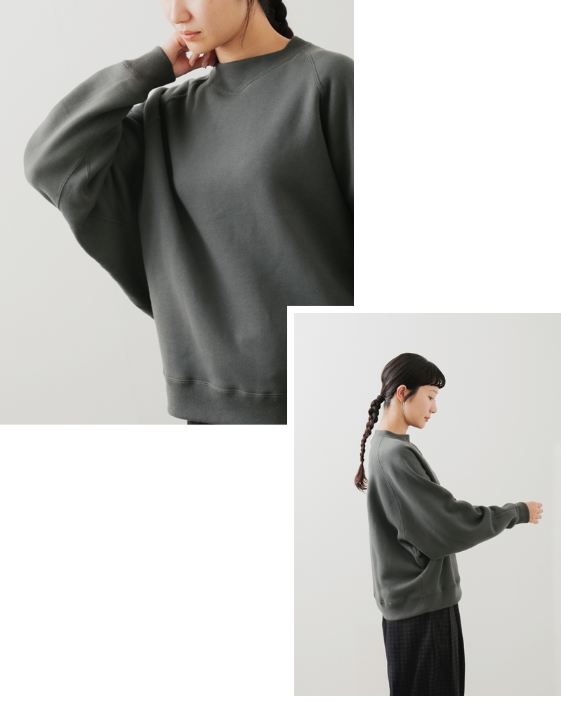 HAVERSACK(ハバーサック)裏起毛スウェットラグランプルオーバー412522