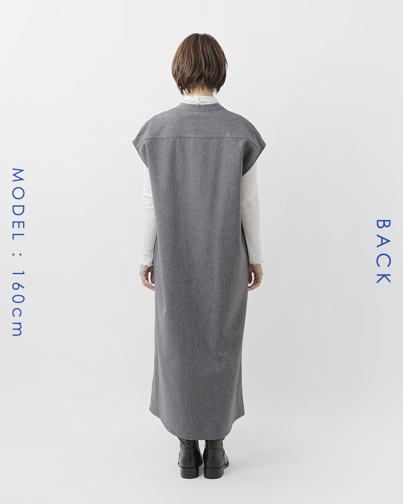 Le Glazik(ルグラジック)ウールフェルティングフランネルオーバーシャツドレスlg-g0041wft-24aw