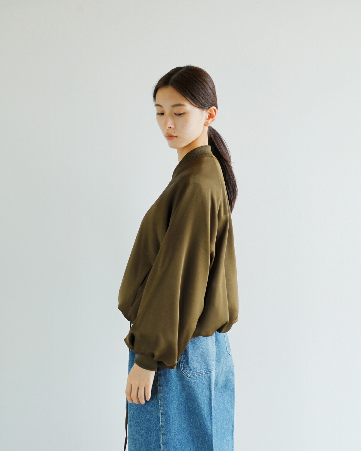 aya♡theory luxe 定価4.3万 デニム風ショートブルゾン 撥水・UVカット】フーディショート ブルゾン / ANY SIS