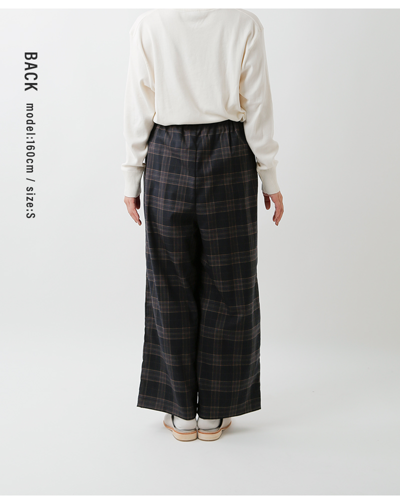TRAVAIL MANUEL(トラバイユマニュアル)トロチェック2タックワイドパンツ5092-same1