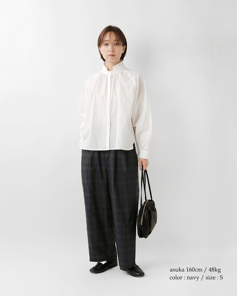 TRAVAIL MANUEL(トラバイユマニュアル)ウールトロチェック2タックトラウザーズ5094