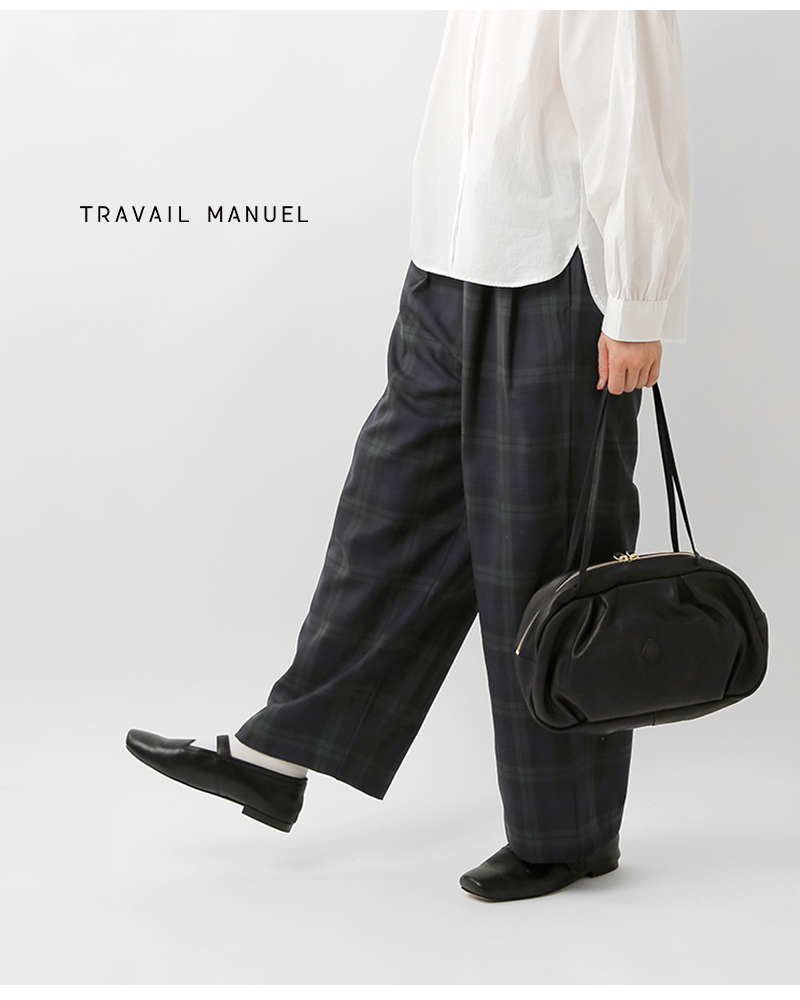 TRAVAIL MANUEL(トラバイユマニュアル)ウールトロチェック2タックトラウザーズ5094