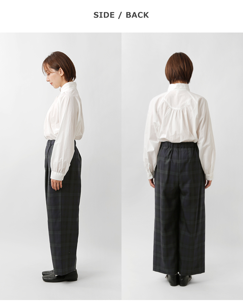 TRAVAIL MANUEL(トラバイユマニュアル)ウールトロチェック2タックトラウザーズ5094