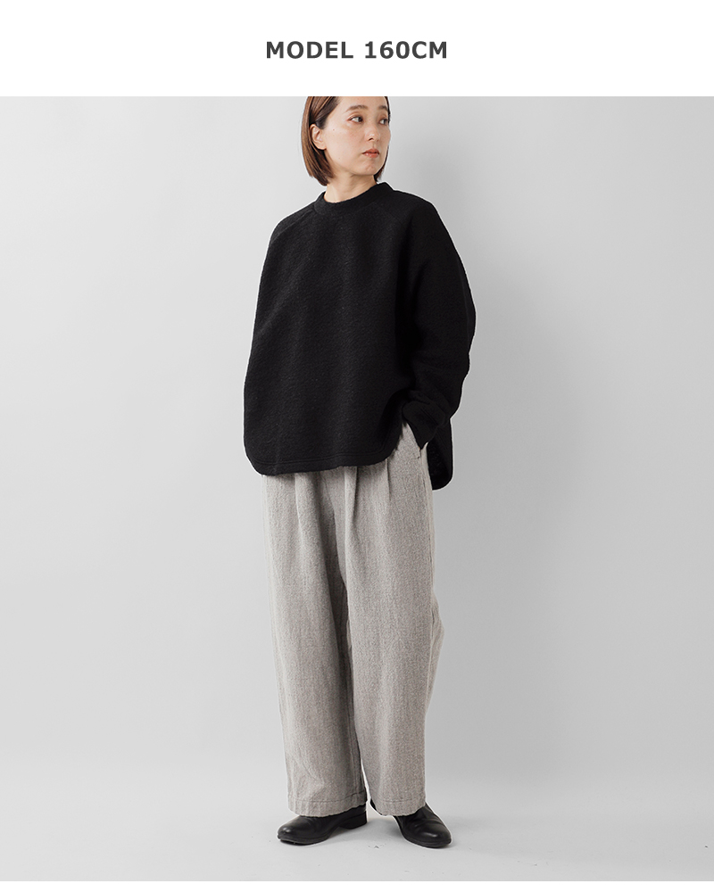 TRAVAIL MANUEL(トラバイユマニュアル)ウールリネンミルド2タックトラウザーズ5100