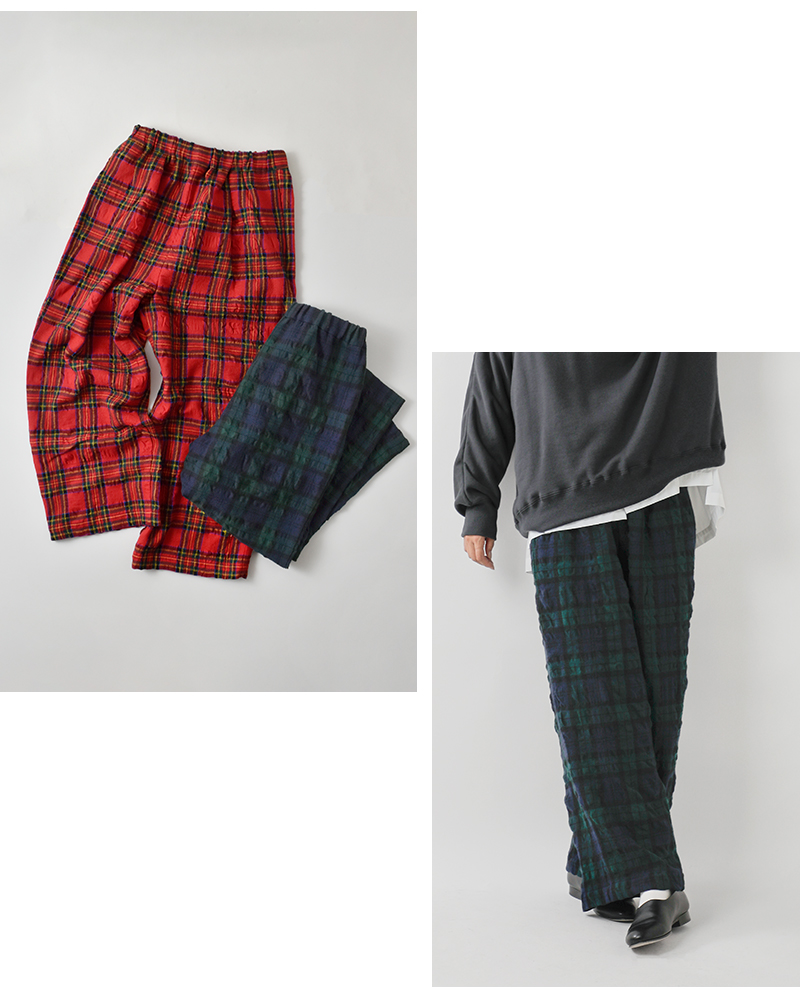TRAVAIL MANUEL(トラバイユマニュアル)ウールコットンタータンインタックパンツ5101