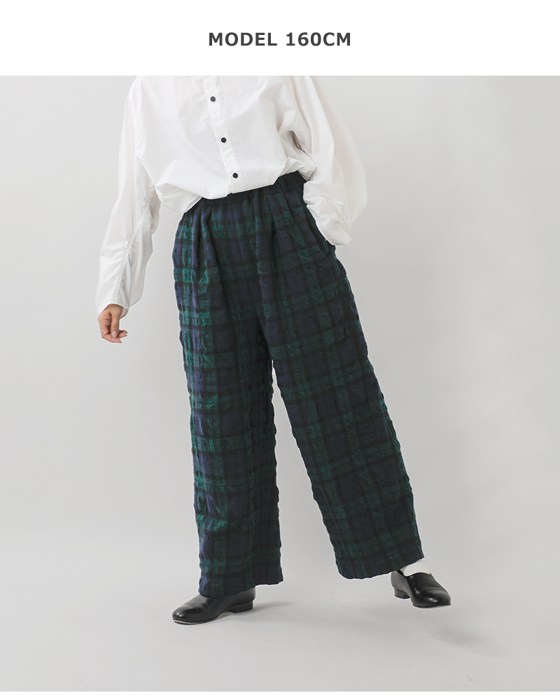 TRAVAIL MANUEL(トラバイユマニュアル)ウールコットンタータンインタックパンツ5101