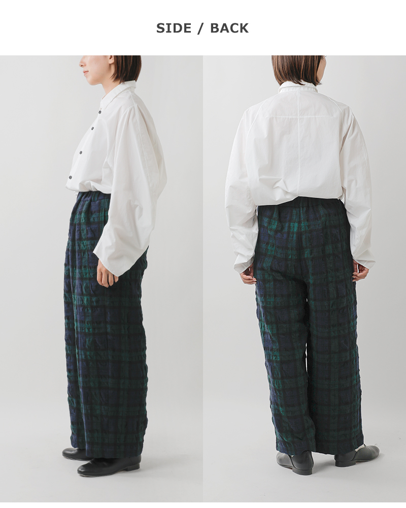 TRAVAIL MANUEL(トラバイユマニュアル)ウールコットンタータンインタックパンツ5101