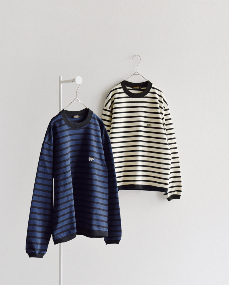 SCYE BASICS(TCx[VbNX)RbgW[W[{[_[N[lbNTVcgStripedCottonJerseyCrewNeckT-Shirth5225-23701