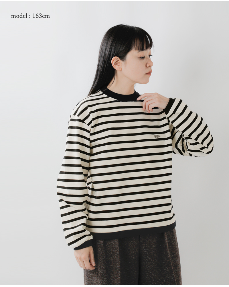 SCYE BASICS(TCx[VbNX)RbgW[W[{[_[N[lbNTVcgStripedCottonJerseyCrewNeckT-Shirth5225-23701