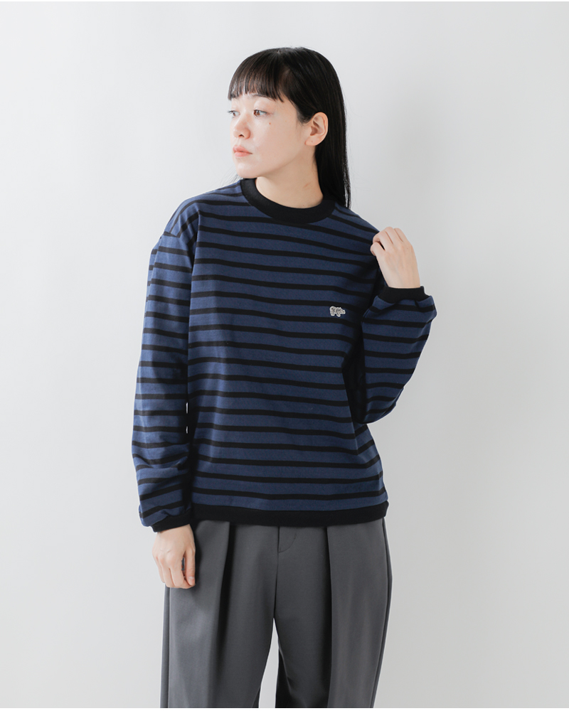 SCYE BASICS(TCx[VbNX)RbgW[W[{[_[N[lbNTVcgStripedCottonJerseyCrewNeckT-Shirth5225-23701